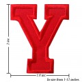 Alphabet Y Style-3 Embroidered Iron On Patch