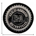 Harley Davidson Round H-D Grey Patch Embroidered Iron On Patch