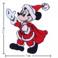 Mickey Mouse Santa Embroidered Iron On Patch