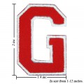 Alphabet G Style-2 Embroidered Iron On Patch