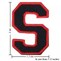 Alphabet S Style-1 Embroidered Iron On Patch