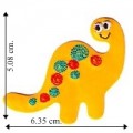 Cute Yellow Dinosaur Embroidered Iron On Patch