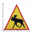Moose Sign Style-1 Embroidered Iron On Patch