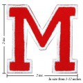 Alphabet M Style-2 Embroidered Iron On Patch