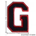 Alphabet G Style-1 Embroidered Iron On Patch