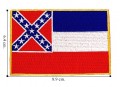 Mississippi State Flag Embroidered Iron On Patch