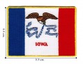 Iowa State Flag Embroidered Iron On Patch