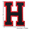 Alphabet H Style-1 Embroidered Iron On Patch