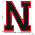 Alphabet N Style-1 Embroidered Iron On Patch