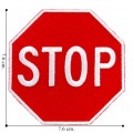 STOP Sign Style-1 Embroidered Iron On Patch