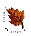 Orange Felt Fall Leaf Style-1 Embroidered Sew On Patch