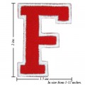 Alphabet F Style-2 Embroidered Iron On Patch