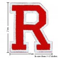 Alphabet R Style-2 Embroidered Iron On Patch