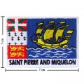 Saint Pierre And Miquelon Nation Flag Style-2 Embroidered Iron On Patch