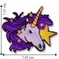 Unicorn in Stars Embroidered Iron On Patch