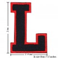 Alphabet L Style-1 Embroidered Iron On Patch