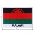 Malawi Nation Flag Style-2 Embroidered Iron On Patch