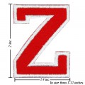 Alphabet Z Style-2 Embroidered Iron On Patch
