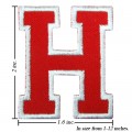 Alphabet H Style-2 Embroidered Iron On Patch