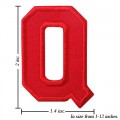 Alphabet Q Style-3 Embroidered Iron On Patch