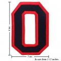 Number 0 Style 1 Embroidered Iron On Patch