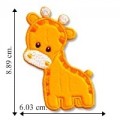 Cute Puffy Giraffe Embroidered Iron On Patch