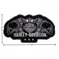Harley Davidson Profile Skull Patch Embroidered Iron On Patch