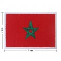 Morocco Nation Flag Style-1 Embroidered Iron On Patch