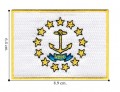 Rhode Island State Flag Embroidered Iron On Patch