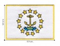 Rhode Island State Flag Embroidered Iron On Patch
