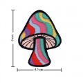 Colorful Magic Mushroom Sign Style-10 Embroidered Iron On Patch