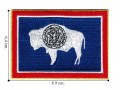 Wyoming State Flag Embroidered Iron On Patch