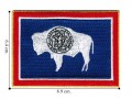 Wyoming State Flag Embroidered Iron On Patch
