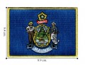 Maine State Flag Embroidered Iron On Patch