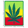 Marijuana Leaf Style-6 Embroidered Iron On Patch