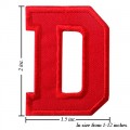 Alphabet D Style-3 Embroidered Iron On Patch