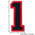 Number 1 Style 1 Embroidered Iron On Patch