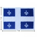 Quebec Nation Flag Style-1 Embroidered Iron On Patch