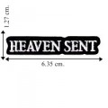 Small Heaven Sent Name Drop Embroidered Iron On Patch