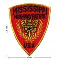 Mississippy Hightway Patrol USA Embroidered Iron On Patch
