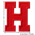 Alphabet H Style-3 Embroidered Iron On Patch