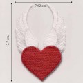 Winged Heart Style-2 Embroidered Iron On Patch