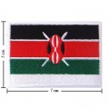 Kenya Nation Flag Style-1 Embroidered Iron On Patch