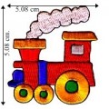 Red Choo-Choo Train Embroidered Iron On Patch