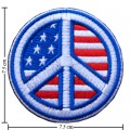 Peace Sign Style-4 Embroidered Iron On Patch