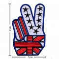 Victory Sign Style-3 Embroidered Iron On Patch