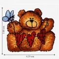 Hearts Of Love Teddy Bear Embroidered Iron On Patch