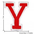 Alphabet Y Style-2 Embroidered Iron On Patch