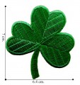 Green Shamrock Lucky Clover Style-2 Embroidered Iron On Patch