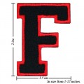 Alphabet F Style-1 Embroidered Iron On Patch